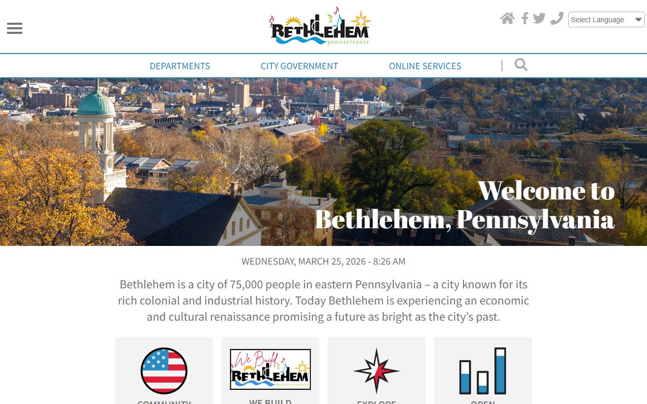 Bethlehem White Pages city website