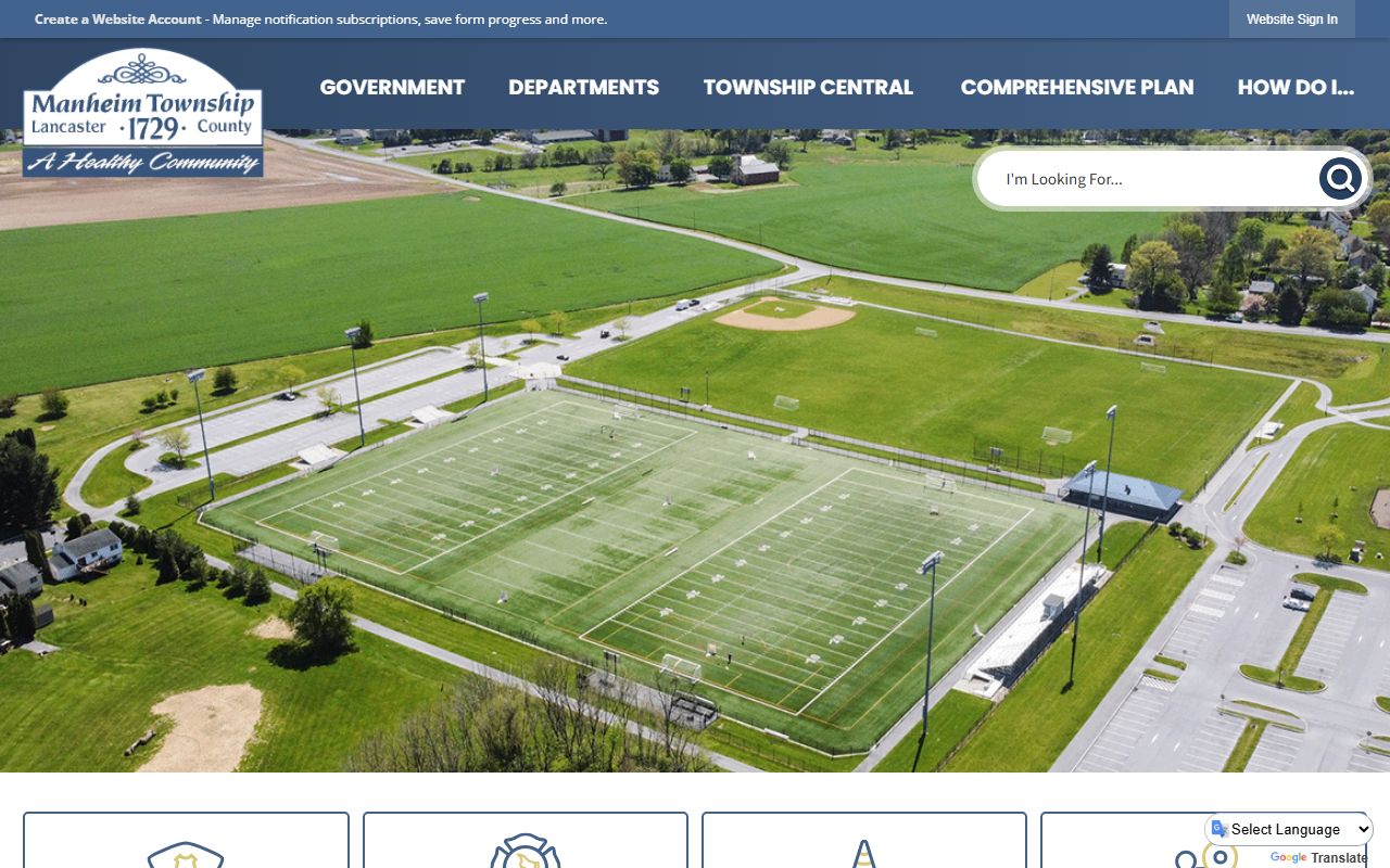 Manheim Township website for Manheim white pages