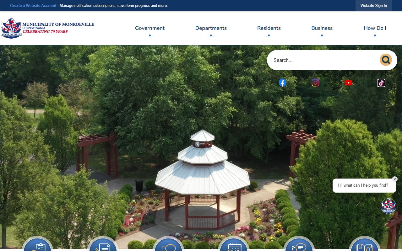 Monroeville municipality website for Monroeville White Pages