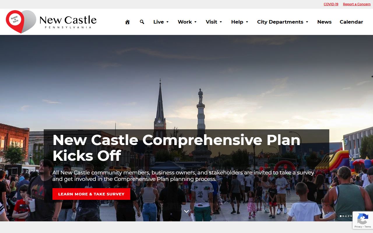 New Castle city website for white pages searches