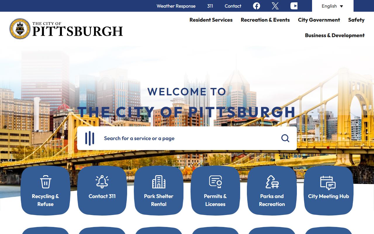 Pittsburgh White Pages city website