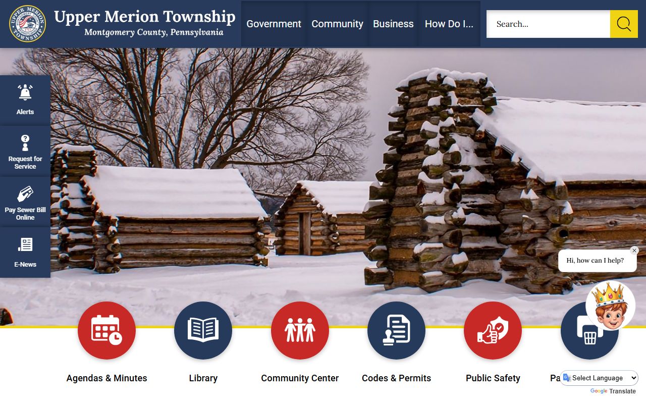 Upper Merion Township website for white pages searches