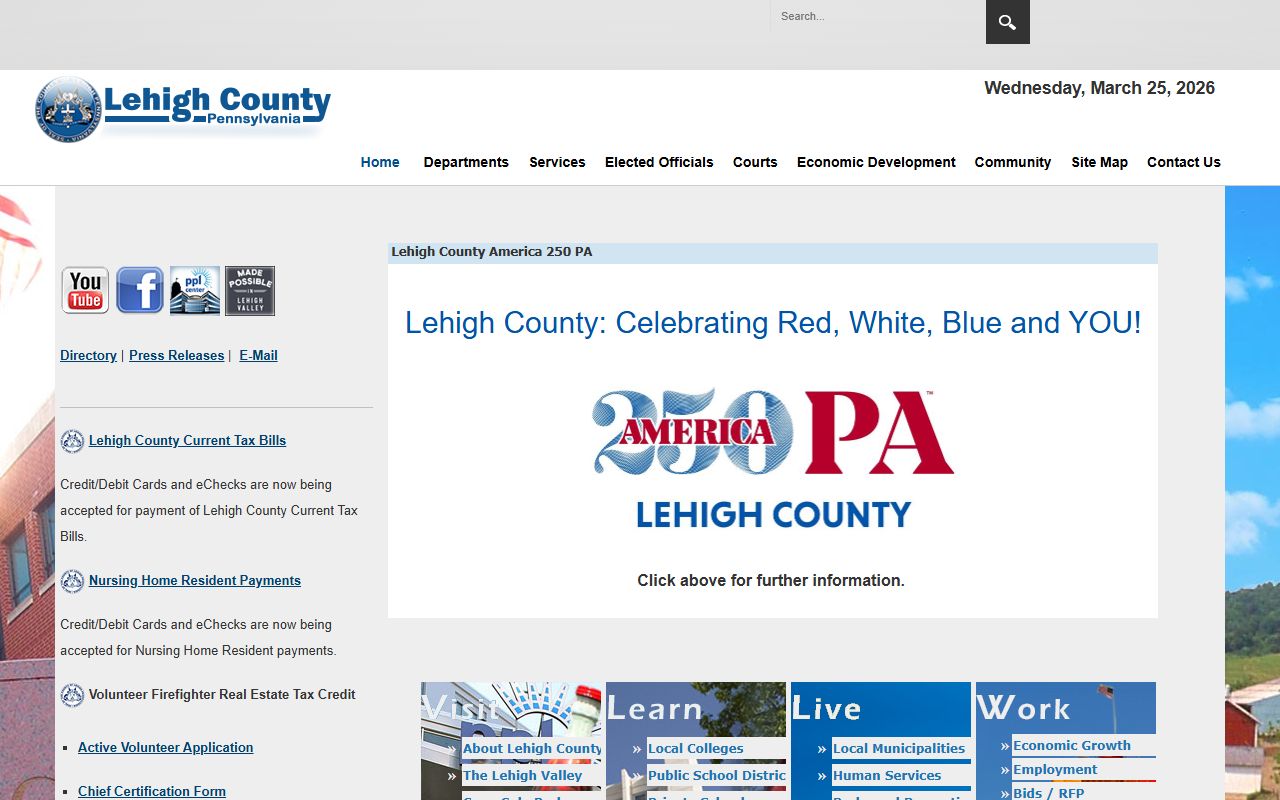 Lehigh County White Pages county government website