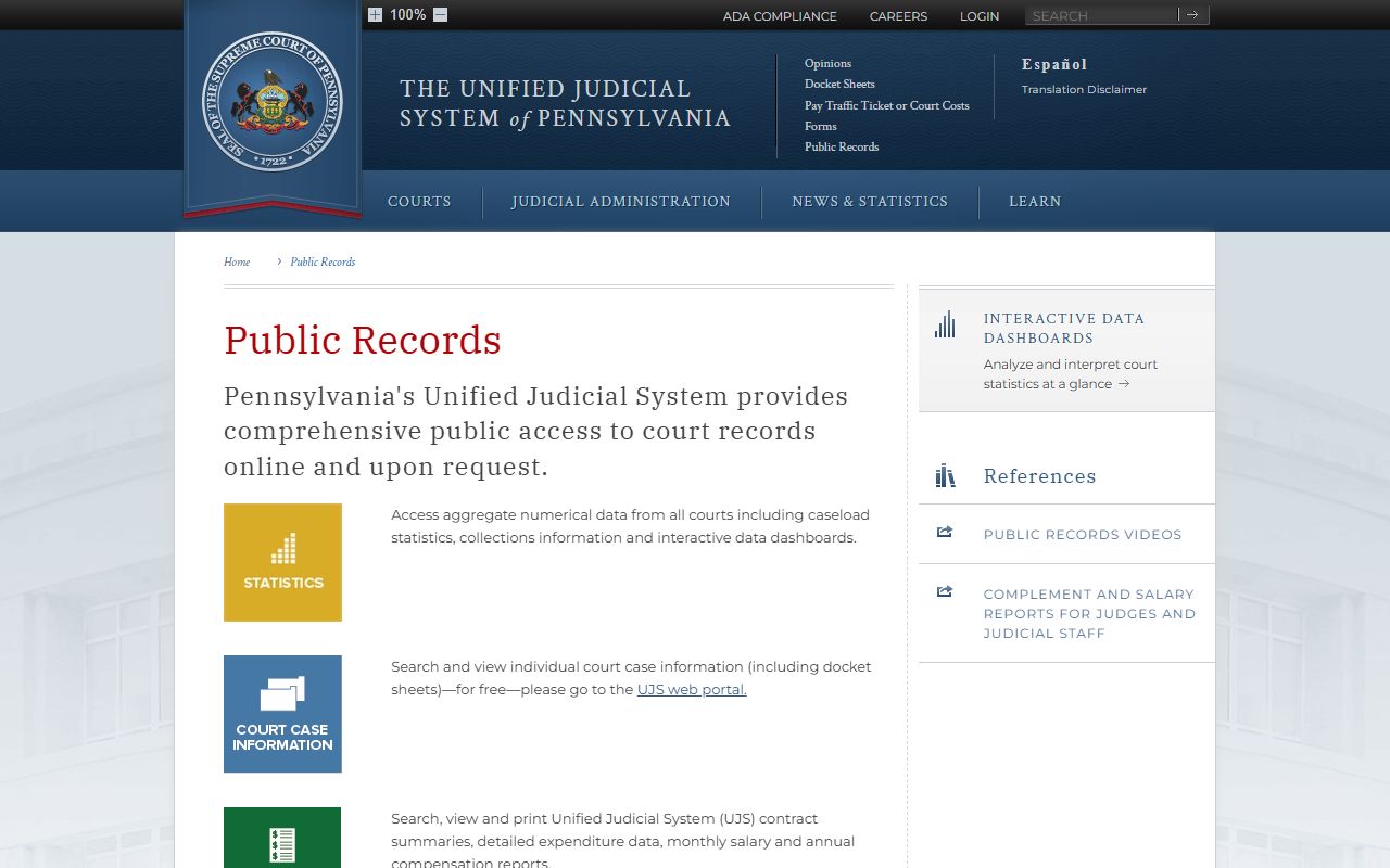 Pennsylvania public records page for white pages searches